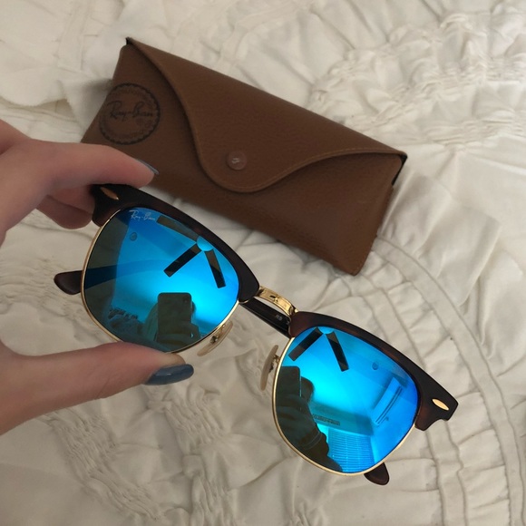 Ray-Ban Accessories - Rayban Tortoise Clubmaster Blue Flash